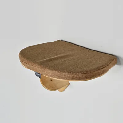 Produktbild von RHRQuality Wandmöbel Kletterwand Katze – s Katzenbett 50 cm – Tragkraft bis zu 20 kg – Für große Katzen – Mit herausnehmbarem Kissen – Cappuccino