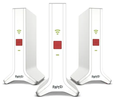 Produktbild von Mesh Set 4200, Rot, Weiß, 2x2/4x4, Netzwerk-Repeater, Leistung, WLAN, Dual-Band (2,4 GHz/5 GHz), Wi-Fi 6E (802.11ax)