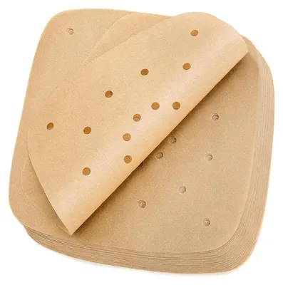 Produktbild von Backpapier für Heißluftfritteuse - Quadratisch - 100 Stück - 20,5 x 20,5 cm