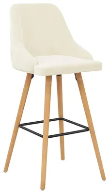 Produktbild von vidaXL Barhocker 2 Stk. Creme Samt