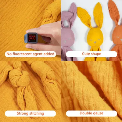 Produktbild von Kuscheldecke für Babys, Sicherheitskaninchen, Kuscheltier, weiche Geschenke für neugeborene Jungen und Mädchen