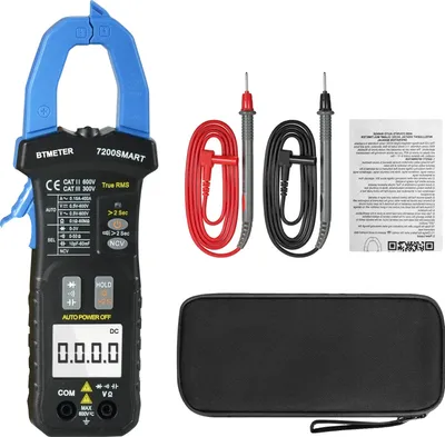 Obrázek produktu pro Klešťový multimetr, AC/DC napětí do 600 V, měření proudu do 400 A, BT-7200SMART