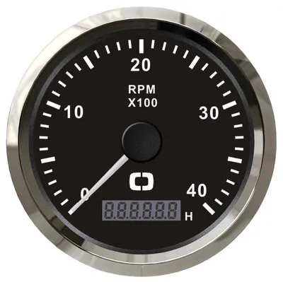 Obrázek produktu pro Otáčkoměr 0-4000 ot/min černý/leštěný , 1 kus
