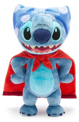 Produktbild von Disney Store Official - Stitch als Superheld - Mittelgroßes Kuscheltier - Tag 626-2026 - Stitch Plüschtier zum Sammeln mit Umhang - 33 cm