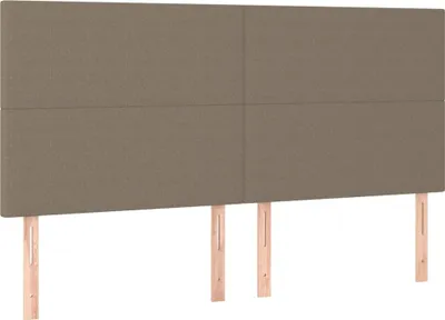 Produktbild von vidaXL Kopfteil Taupe 200 x 5 x 118/128 cm Stoff
