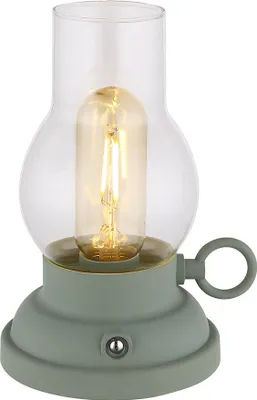 Image de Lampe de table LED, vert, variateur tactile, batterie, H 17,5 cm