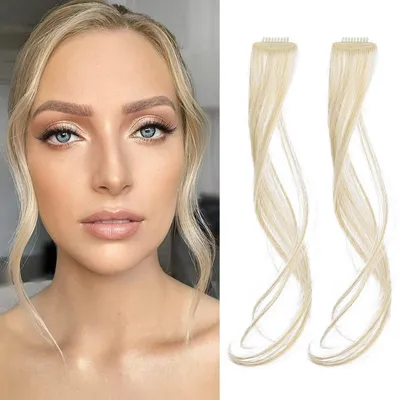 Obrázek produktu pro Dva syntetické prodlužovací copánky, délka 30 cm, světle blond