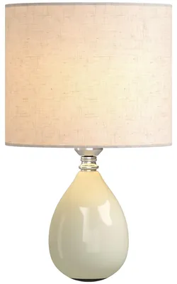Produktbild von HOMCOM Tischlampe Tischleuchte, Nachttischlampe Schreibtischlampe Cremeweiß