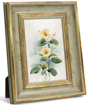 Productafbeelding van Elzusha - Groene Fotolijst 10x15 cm - Antieke Vintage Shabby Chic Fotolijst