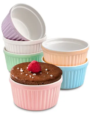 6 Soufflé-Schälchen Keramik 200 ml Ø 9 cm Ofenset