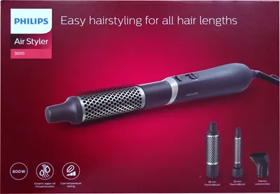 Produktbild von Philips | 2-in-1 Lockenstab BHA301/00 - 800 W - Keramikbürste mit Arganöl - für Glatte Haare und Volumen - Locken mit Lockenstab