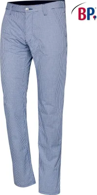 Produktbild von BP® Chinohose für Herren - blau-weiß Pepita - 54l