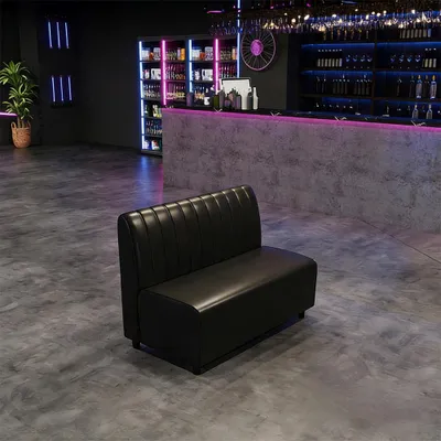Produktbild von Gastro Sitzbank Diner Sofa – gepolsterte Restaurant Bank für Café, Bar & Hotel – Schwarz 【A28-91】