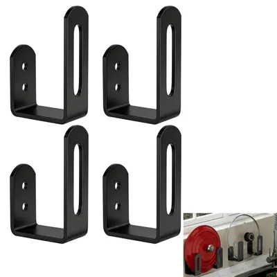 4 Topfdeckelhalter, selbstklebend, Wandmontage, schwarz
