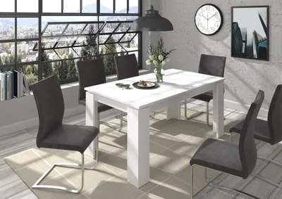 Produktbild von xonox.home Esstisch Titan weiß Nachbildung 160x76x90 cm