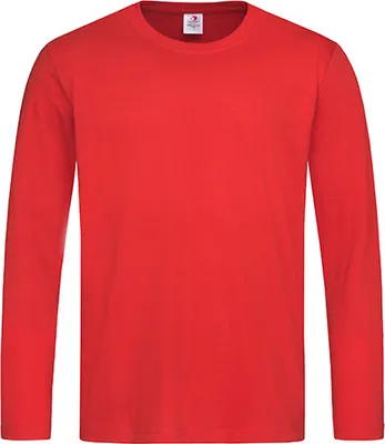 Immagine prodotto di Stedman ST2500 | Maglietta classica a maniche lunghe da uomo - Colore: Rosso scarlatto - Taglia: L
