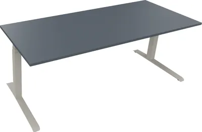 Produktbild von Sitz-/Stehtisch Kufe Doppels. Quad. B2000xT800xH645-1275 si/Lavagrau