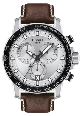 Imagen del producto de Reloj para hombre Tissot Supersport Chrono, 45,5 mm, referencia 125.617.16.031.00, color marrón/blanco