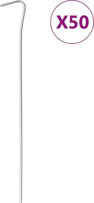 Image de Piquets de tente 50 pcs 23 cm Ø3 mm acier galvanisé