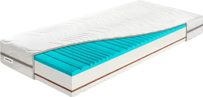 Produktbild von Visco-Matratze Benab King Visco 20 HR Matratze 120 x 200 cm H3 / H5 hart 20 cm hohe Visco-Matratzen, Silber, Visco, Kokosnuss, HR, PUR, 7 Zonen, Profilierung
