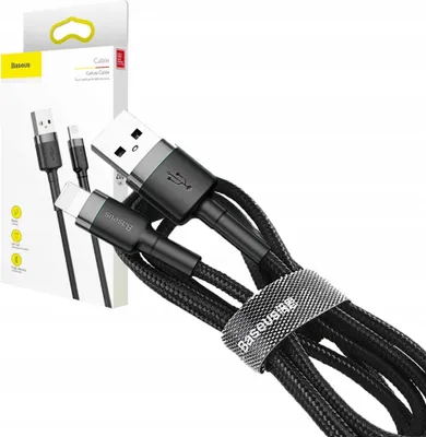 Image de Baseus CALKLF-CG1 lightning cable 2 m Grey, Black