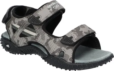 Produktbild von AMERICAN CLUB HL164 Solide KinderSandalen, Naturleder Innensohle, Klett Sandalen, Sportsandalen, Grau 34