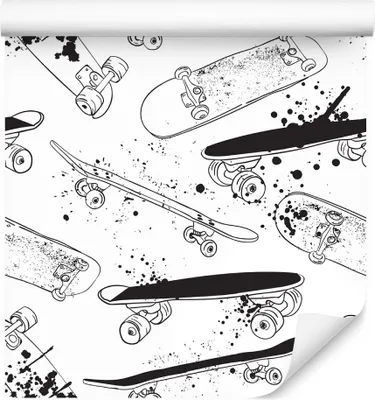 Produktbild von 10m VLIES TAPETE Rolle Graffiti Muster Skateboards Sport Motiv Stadt XXL