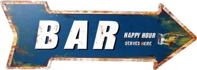 Produktbild von Shabby Blechschild Bar
