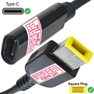 Produktbild von USB C Adapter Konverter Ladekabel für Lenovo ThinkPad X250 20CM0020GE, X260 20F600A0GE, ThinkPad Yoga 12 (20DL0014FR)