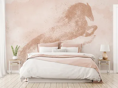 Immagine prodotto di Carta da parati fotografica in tessuto non tessuto cavallo 400x280 cm carta da parati murale XXL animali astratti punti come dipinto g-C-10111-a-c