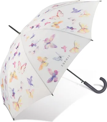 Produktbild von Esprit Stockschirm Regenschirm Damen Automatik Schmetterlinge Butterfly Dance