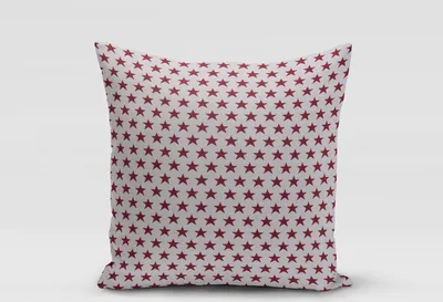 Produktbild von SCHÖNER LEBEN. Kissenhülle Sterne beidseitig weiß rot 50x50cm