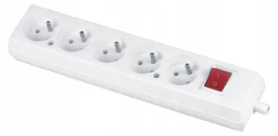 Produktbild von Jonex GN-570 WS 5-fach Steckdosenleiste mit Schalter weiß