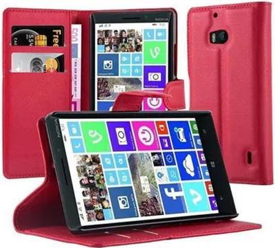 Obrázek produktu pro Cadorabo pouzdro pro Nokia Lumia 929 / 930 Protective Case v červené barvě Kryt na mobilní telefon s magnetickým zavíráním