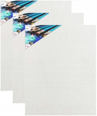 Produktbild von PE Malplatte 20x30 cm Leinwand 3er Set Baumwolle