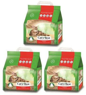 Produktbild von Cat's Best Original Katzenstreu 3er-Pack (3 x 10L) 12,9kg