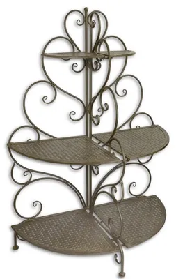 Produktbild von Casa Padrino Jugendstil Blumenetagere Braun 83,5 x 43 x H. 119,5 cm - Gartendeko Accessoires