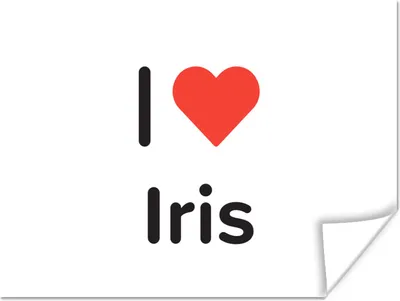 Produktbild von MuchoWow® Poster Ich liebe - Iris - Mädchen 160x120 cm - Foto Plakat