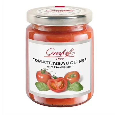 Immagine prodotto di Salsa di pomodoro Grashoff n. 5 fruttata piccante con basilico 200ml