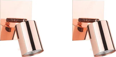 Produktbild von BELIANI Wandleuchte Kupfer Metall 2er Set verstallbar Industrie Look Moderne Deckenleuchte