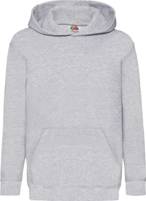 Produktbild von Fruit Of The Loom Pullover mit Kapuze für Kinder BC1367 (164) (Grau meliert)