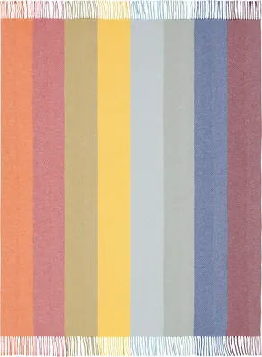 Produktbild von Biederlack Fransenplaid Colour lines Farbe Größe 130 x 170