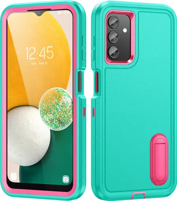 Produktbild von Hülle für Samsung Galaxy A13 4G / 5G / A04S Hybrid Dreilagige Robust Stoßfest Schwerlast Schutzhülle mit Ständer Türkis
