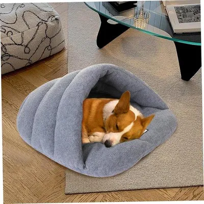 Produktbild von Höhlenbett für Hund und Katze - Warm und Zusammenklappbar für Welpen und Kätzchen