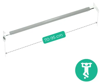 Produktbild von Gamma Klimmzugstange 70-95 Cm Weiß Und Schwarz