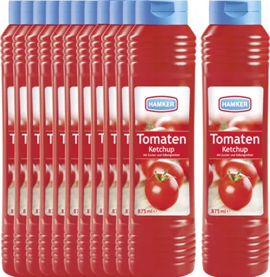 Immagine prodotto di Hamker tomato ketchup per patatine, bistecche e carne alla griglia 875ml confezione da 12