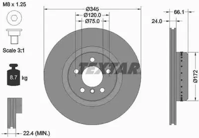 Zdjęcie produktu dla Tarcza Hamulcowa Bmw Tył 1/2/3/4 1,5-3,0 11-