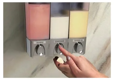 Produktbild von Duschspender mit 3 Kammern, Weiß