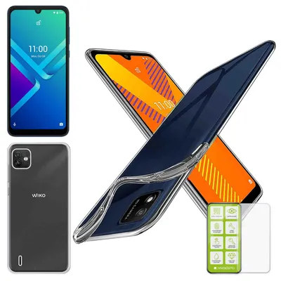 Immagine prodotto di Per Wiko Y62 Custodia in silicone TPU + H9 vetro trasparente Custodia del telefono cellulare Cover