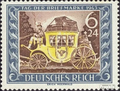 Produktbild von Briefmarken Deutsches Reich 1943 Mi 828 (kompl.Ausg.) postfrisch Tag der Briefmarke